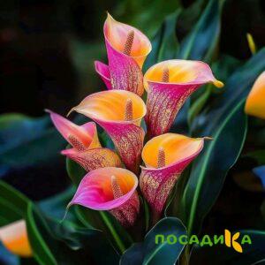 Калла Оникс купить по цене от 450р. в интернет-магазине «Посадика» с доставкой почтой в в Вихоревкае и по всей России – [изображение №1].